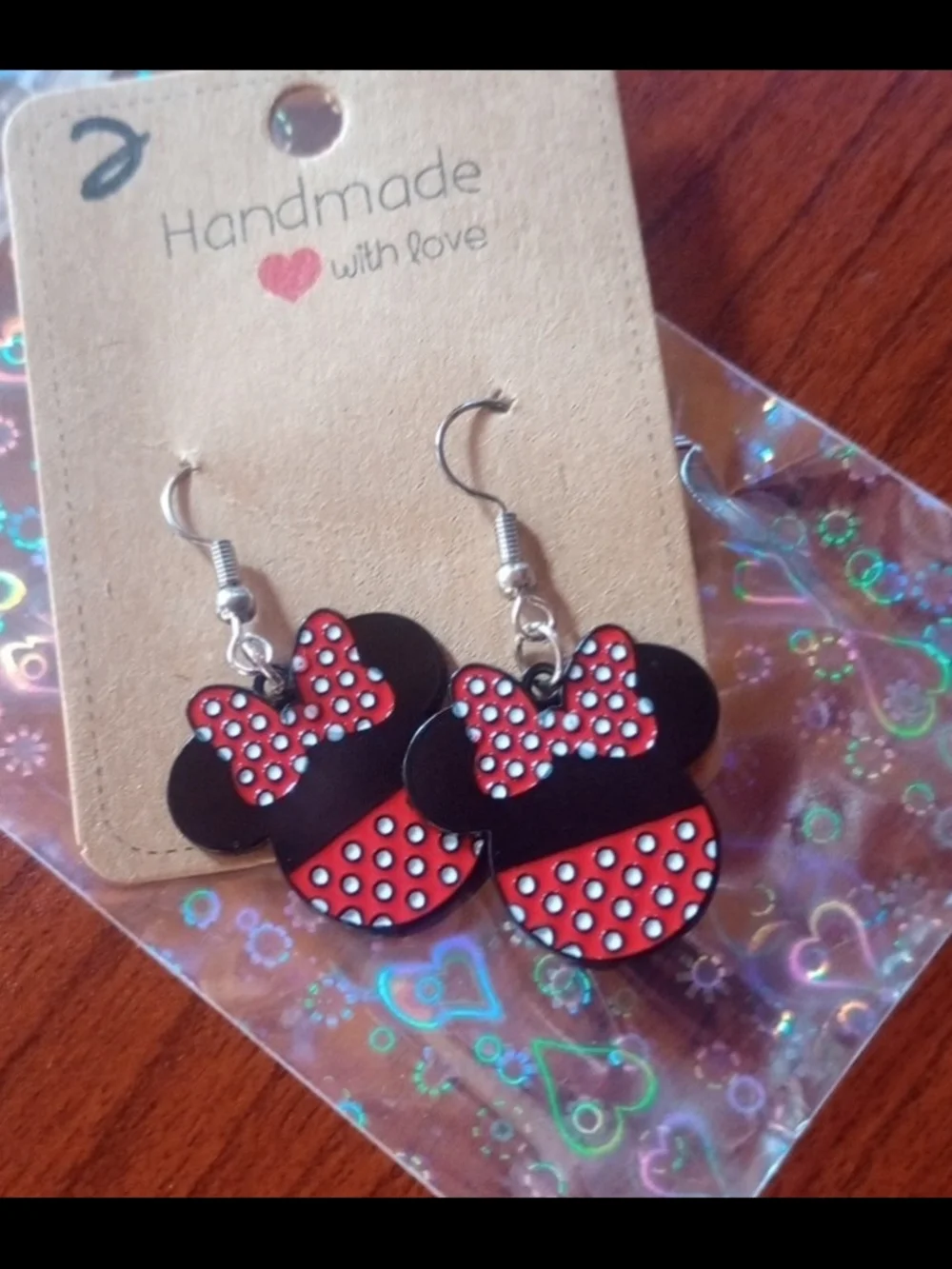 $8 Each Or Bundle 5/$20 Handmade Kids Minnie Mouse-Style Earrings